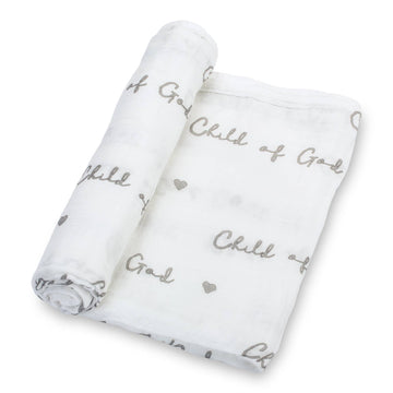 Faire-LollyBanks swaddle blanket christian Child of God Baby Swaddle Blanket by Lolly Banks